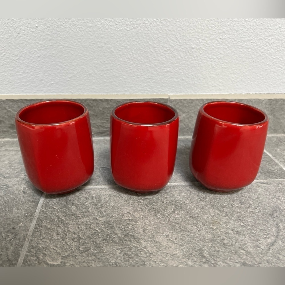 SLAH Southern Living at Home Cinnabar Cups Set of 3